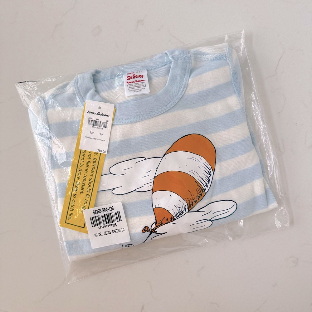 Dr. Seuss by hanna Andersson Long John Pajamas, US 6-7 120cm - Picture 2 of 6